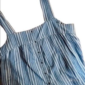 Blue and White striped tank